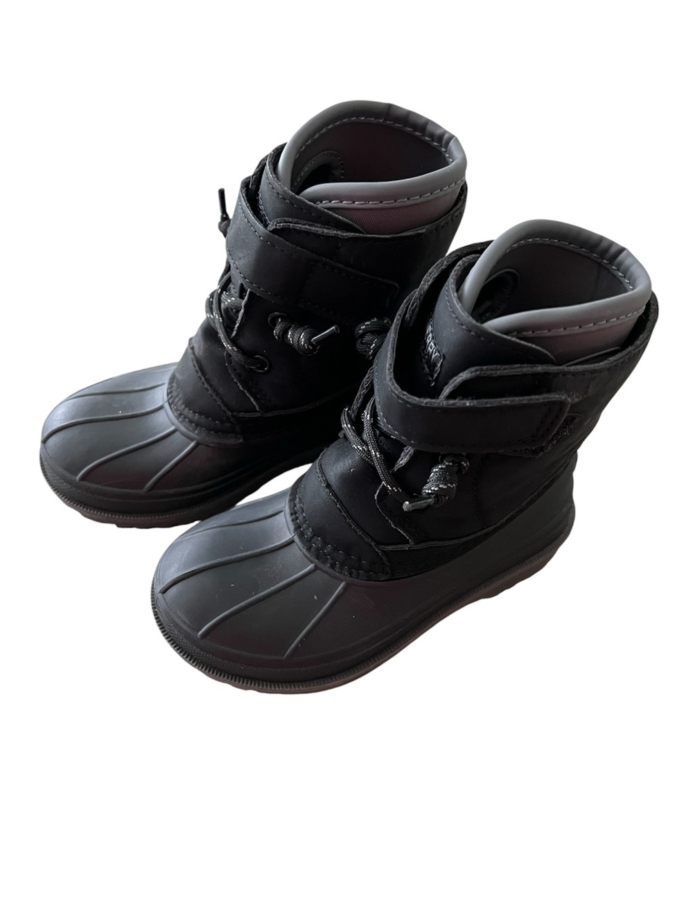Sperry Girls Boys Unisex Black Harbor Rain Boots -size 9M
